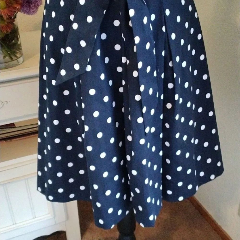 Chaps Polka Dot Dress - Picture 4 of 10